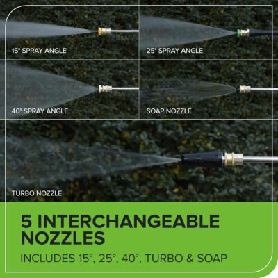 Greenworks Pro Brushless 3000 PSI (CSA Certified) 2.0 GPM Max / 1.1 GPM Electric Pressure Washer (Foldable Handles, Rugged Steel Frame, 25 FT Hose, 35 FT GFCI Power Cord) - Image 4