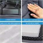 AEROiVi Car Seat Cushion with Back Support Pillow,Breathable 3D Air Mesh,Non-Slip Bottom, Lumbar Support Car Seat Cushion for Long Sitting,Comfort Car Seat Protector,Car Seat Pad Works with Truck,SUV - Image 3