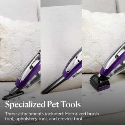 Bissell Pet Hair Eraser Cordless Hand Vacuum, Lithium Ion, Home, Auto, and Pet Vacuum, Easy-Empty Dirt Bin, Upholstery Tool, Brush Tool, and Crevice Tool Included, 2390A - Image 4