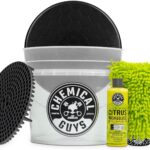 Chemical Guys Ultimate Scratch-Free Detailing Car Wash Bucket Kit with Accessories, Car Detailing Kit With Dirt Trap, Wash Mitt, Lid, and 16 oz Soap, Safe For Trucks, SUVs, Motorcycles, RVs