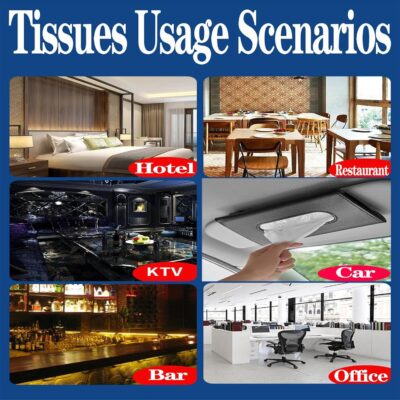 Car Tissue Refills, 18 Packs Car Tissues Auto Visor Tissue Refills for Visor, Napkins Holder Refill, Auto Travel Tissues, Soft and Smooth (18 Pieces) - Image 2