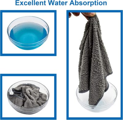FIXSMITH Microfiber Cleaning Cloth - Pack of 8, Size: 12 x 16 in, Multi-Functional Cleaning Towels, Highly Absorbent Cleaning Rags, Lint-Free, Streak-Free Cleaning Cloths for Car Kitchen Home - Image 4