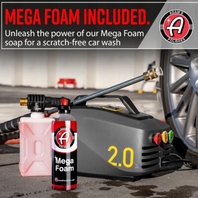 Adam's Polishes Active Pressure Washer 2.0 & Mega Foam Car Soap (5 Item) Powerful, Lightweight, Portable Electric Pressure Washer Sprayer | 1800 PSI, 2.0 GPM | for Car Home Auto Patio RV Motorcycle - Image 8