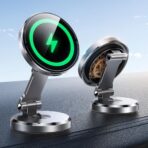 JOYROOM for MagSafe Car Mount Charger with Rotatable Charging Panel, Metal Magnetic Phone Holder, Wireless Charger for iPhone 16/15/14/13/12
