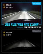 Innovited D2S HID Xenon Headlight Bulbs 6000K Cool White High Low Beam 66040 66240 85122,etc Replacement Bulb - Pack of 2 - Image 3