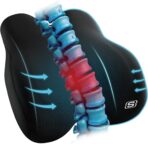 Skechers Memory Foam Lumbar Pillow,Lumbar Support Pillow for Office, Chair Lower Back Pain Relief Lumbar Pillow, Ergonomic Design Back Support Pillow for Office Chair, Car, Home, Travel,Black