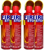 4-Pack Fire Extinguisher with Mount Brackets，Portable for Home, Kitchen, Car, Boat，BBQ -Multi-Purpose Fire Protection