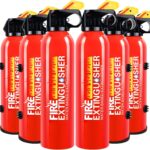 6 Pack Fire Extinguisher for Home with Mount - Upgraded 8-in-1 Portable Fire Extinguisher for Car Vehicle Boat House Kitchen, Water-Based Fire Extinguisher for A, B, C, K Fires