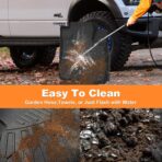 Floor Mats Fits for Honda CR-V 2023 2024 2025(NOT for Hybrid), All Weather Protection TPE Anti-Slip Automotive Floor Liners, Includes 1st and 2nd Row Full Set Liners, Odorless Anti-Slip Mats Black - Image 9