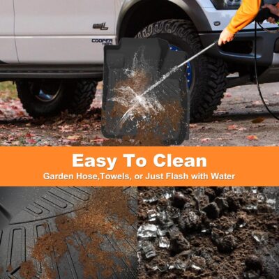 Floor Mats Fits for Honda CR-V 2023 2024 2025(NOT for Hybrid), All Weather Protection TPE Anti-Slip Automotive Floor Liners, Includes 1st and 2nd Row Full Set Liners, Odorless Anti-Slip Mats Black - Image 9