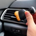 Car Detailing Brush, Soft Bristle Cleaning Brush, Scratch-Free Auto Duster Tool for Dashboard, Air Vents, Leather & Interior Cleaning (Black&Brown) - Image 7