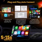 4-in-1 Carplay Ai Box,Wireless CarPlay & Android Auto Adapter,Compatible with N-etflix/YouTube/TIK Tok/Screen Mirror Link/TF Card,Suitable for Cars Equipped with OEM Wired CarPlay,Plug & Play - Image 8