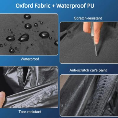 Car Cover for Nissan Pathfinder 1992-2025, SUV Full Car Cover Waterproof All Weather for Automobiles, Outdoor Sun Rain UV Snow Dust Protection, Custom Fit with Driver Door Zipper & Reflective Strips - Image 6