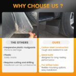 Heavy Duty Mud Flaps All Weather Resistant Splash Guards Compatible with Universal Trucks SUVs Vans Off-Road and Daily Use (4PCS Black Front&Rear) - Image 2