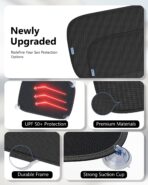 PEMOTech Car Window Shades for Baby【8 Suction Cups & Static Cling】 2 Pack-21"x14" Side Window Cover for Child,Certified Sunshades for Kids to Block 99.9% UVR, Sun Shade Universal Fit Most of Cars - Image 3