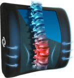 Samsonite Lumbar Support Pillow with Cooling Gel – Memory Foam Back Pillow for Office Chair, Car Seat, or Gaming Chair – Ergonomic Design with Breathable Mesh & Washable Cover - Mesh with Cooling Gel