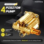 Portable Compact Pressure Cleaner, Power Cleaner with 33FT Flexible Extension Hose, 3 Nozzles, Foam Cannon for Cars, Patios, Driveways - Image 2