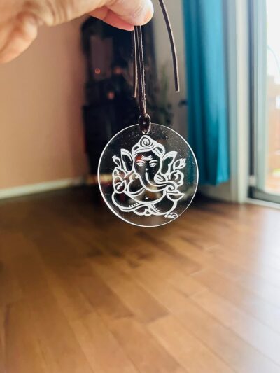 Ganesha Car charm | Ganesh Rearview Accessories | Hindu car charm | Hindu Car Accessories | indian Window Ornament | Rear view mirror charm - Image 4