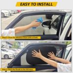 4 Pack Car Window Shade - 20″ × 12″ Car Side Window Covers for Baby, Cars Window Sun Shade, Glare Shield and UV Rays Protection for Your Child, Mesh Window Shades for Baby - Image 3