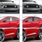 4" X 30FT Matte Black Vinyl Wrap for Chrome Delete Window Trim Car Door Sill Protector with Air Release Channel Including Vinyl Wrap Tool Kit - Image 2