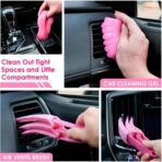 Viewsun Windshield Cleaner Tool, 17Pcs Pink Car Interior Cleaning Kit, Detailing Kit Cleaner, Detailing Brush, Cleaning Gel, Inside Cleaning Supplies Accessories for Women Girl Gift - Image 5