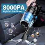 17pcs Car Detailing Kit Interior Cleaner, Car Interior Cleaning Kit with Handheld Car Vacuum, Car Detailing Brushes, Windshield Cleaning Tool, Car Cleaning Supplies, Car Accessories for Men, Women - Image 2