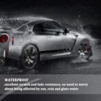 6PCS Racing Stripes for Cars - 2PCS Car Hood Decal + 2 Car Side Decals + 2 Car Mirror Stickers,Water-Resistant Stylish Car Decal Exterior CCar Accessories for Cars,Trucks (Black) - Image 7