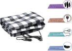 Heated Blanket - 12-Volt Electric Blanket for Car, Truck, SUV, or RV - Portable Winter Car Accessories for Camping or Travel by Stalwart (Black Plaid) - Image 3