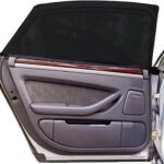 EcoNour Window Shades for Side Windows (Pack of 2) | Sun Shade for Car Heat and UV Protection | Adjustable Elastic Fabric Baby Car Shade | Rear Side Window Sun Shade Accessories (Large 40"x25")