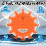 Marcala 3-Pack Emergency Lights for Vehicles | DOT Compliant Emergency Flares for Car with Batteries, Whistle & Case | LED Road Flares | Emergency Roadside Lights | Drive and Feel Safer on the Road! - Image 5