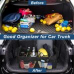 Deosk Car Trunk Organizer for SUV, Car Organizers and Storage with 6 Pocket, Car Accessories for Women/Men 50LWaterproof Polyester Trunk Organizer, Black - Image 5