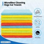 HOMERHYME Microfiber Towels for Cars, 24 Pack Microfiber Cleaning Cloths, 11.5"*11.5" Cleaning Rags Towels Bulk Absorbent Lint-Free, All-Purpose for Detailing, Office, Household Cleaning - Image 2