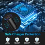 USB C Car Charger, 38W Fast Charge Car Charger Adapter PD&QC 3.0 Dual Port Cigarette Lighter USB Plug for iPhone 17e 17 Pro Max Air 16e 16 15 14 13 12 11 SE XR XS X 8, Samsung Galaxy S26 S25 S24 S23 - Image 4