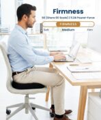 Everlasting Comfort Doctor Recommended Memory Foam Seat Cushion for Office Chairs & Car - Ergonomic Office Desk Accessories - Cushions for Tailbone Pain Relief, Sciatica (Black, Large) - Image 6