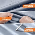 420d Truck Cover Universal Fit for Chevy Silverado for GMC Sierra for Ford F150 for RAM 1500 Waterproof Car Cover All Weather Pickup Cover with Reflective Strips(M+, Length Up to 220 inch) - Image 3