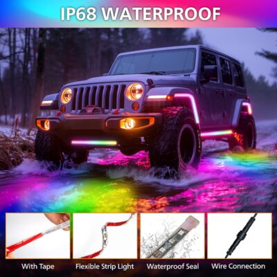 Underglow LED Lights for Cars 180 LEDs RGBI Neon Accent Strip Lights with 16 Million Colors DIY & Music Mode Underbody Exterior Lights Kit for RV SUV Truck Boat 12V - Image 4