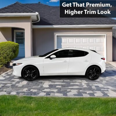 BOGAR TECH DESIGNS for Mazda 3 Hatchback 2019-2026 Side Window Chrome Delete – Precut Vinyl Trim Overlay, Gloss Black Blackout Appearance - Image 2