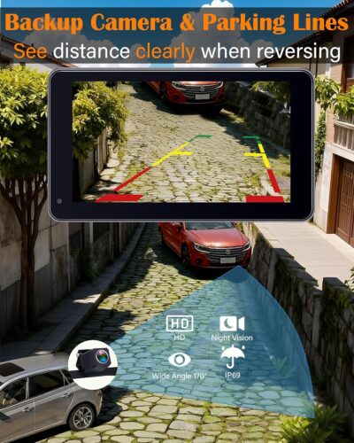 Portable Wireless CarPlay Screen - 7-inch Plug & Play No Dashboard Removal Upgrade for Older Cars - Compatible for Apple CarPlay & Android Auto with Backup Camera - Image 6