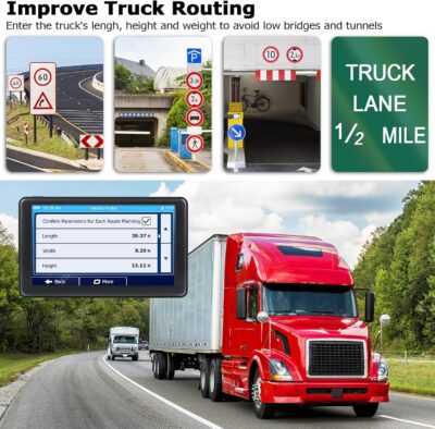 GPS Navigator for Truck Car, 7'' GPS Commercial Drivers 2026 Trucker GPS for Semi Truck (Latest 2026 Maps Free Lifetime Updates) with GPS Navigation Systems, Voice Assist, Speed Limit Warnings - Image 5