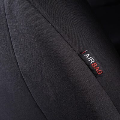 Flying Banner Car Seat Covers Front Seats Rear Bench Polyester car seat Protectors Easy installations Rear Bench Split Classic Man Lady Truck Soid Black - Image 6