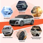 Half Car Cover Top, Snow Car Cover for Compact SUV with Cotton Liner, Sunroof & Windshield Cover for Ice and Snow, All Weather Vehicle Body Cover for Sun, Rain, Dust, Fit SUV 178-189 inchs - Image 7