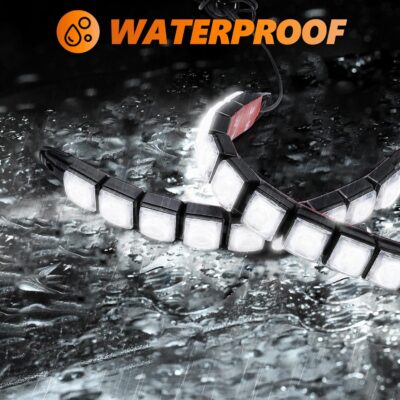 2PCS 9 LED Daytime Running Strip Lights, Bright 12V Car DRL Strip Light Kit, Flexible Spot Light Fog Lamp, Waterproof Vehicle Clearance Light Universal for Truck SUV Car - Image 4
