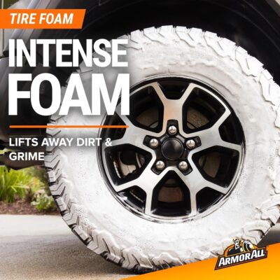 Armor All Car Wash and Car Interior Cleaner Kit, Includes Towel, Tire Foam, Glass Spray, Protectant Spray and Cleaning Spray, Multicolor, 5 Count (Pack of 1) - Image 6