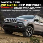 JINCHEN 7pcs Grill Mesh Inserts Fit for Jeep Cherokee 2014-2018, Honeycomb Mesh Front Grill Inserts Grille Cover Frame Trims (Chrome Trim) - Image 7