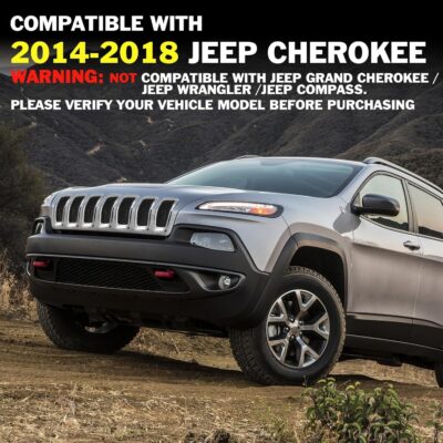 JINCHEN 7pcs Grill Mesh Inserts Fit for Jeep Cherokee 2014-2018, Honeycomb Mesh Front Grill Inserts Grille Cover Frame Trims (Chrome Trim) - Image 7