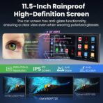 Largest 11.5 inch Wireless CarPlay Screen for Car,Built-in N-etflix/YouTube/TikTok and other apps,A-pple CarPlay & Android Auto screen with1080P Backup Camera/Navigation/Voice Control,for All Vehicles - Image 8