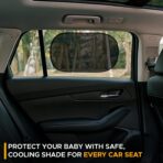 EcoNour Car Window Shades for Baby (4 Pack) | Protects Baby from Window Sun & Heat | Sun Shade Side Windows for Kids | Automotive Sun Protection from UV | Child Safety Accessories | Medium - 20"x12" - Image 8