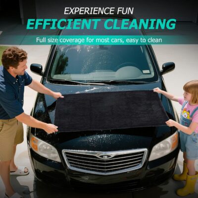 Microfiber Towels For Cars 2-Pack Car Drying Towel 1300 Gsm Ultra-Large Soft Microfiber 35" x 27.5" & 19.7" x 11.8" Towels Are Great For Car And Home Cleanups No Streaks, Scratches Or Water Spots - Image 6