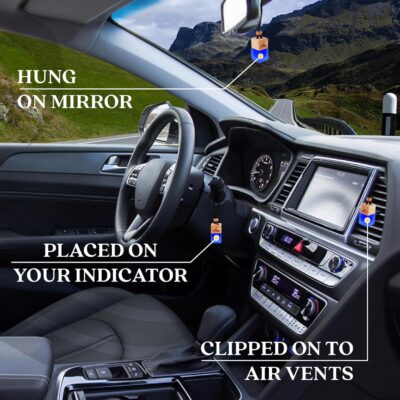 Solvère Car Air Freshener for Men | Perfume Style Freshener with Solvère Fragrance | Strong Freshener with Odour Eliminating Technology with Vent Clip | Car Air Freshener by Perfa - Image 8