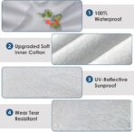 AUQDD 6-Layers Premium Sedan Car Cover Waterproof All Weather Weatherproof UV Sun Protection Snow Dust Storm Resistant Outdoor Exterior Custom Form-Fit Full Padded Car Cover with Straps 165"-181" K1 - Image 2